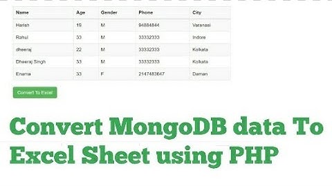 How to Export MongoDB Data to EXCEL  in PHP | Php Spreadsheet | Advance Programming