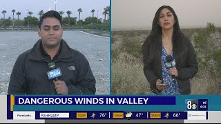 High winds, dust hit the Las Vegas valley; damage possible with expected 50-60 mph gusts