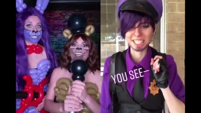 Five Nights At Freddy's Costumes made entirely out of balloons