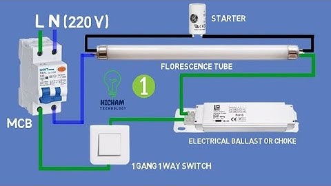 Fluorescent Tube Light wiring connection | Using Electrical Choke and Starter | wiring diagram
