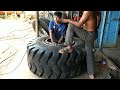 I unloaded big truck tires manually from Indonesia