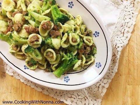 Orecchiette with Broccoli and Sausage - Rossella's Cooking with Nonna