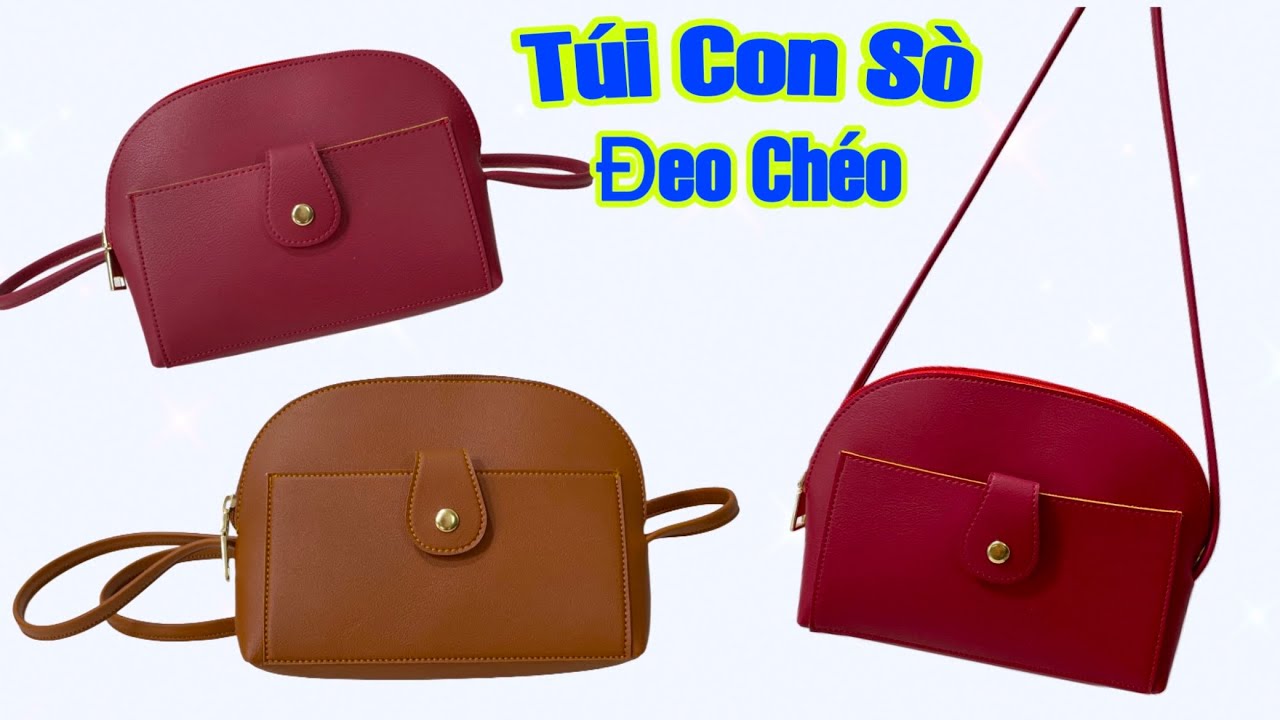 túi đeo chéo con sò cách may đơn giản nhiều bạn sẽ may được ( bài 74 )