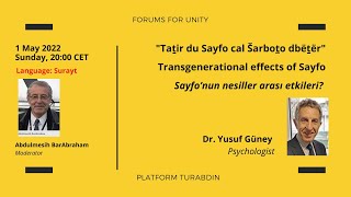 Unity Forum 20 Transgenerational Effects Of Sayfo