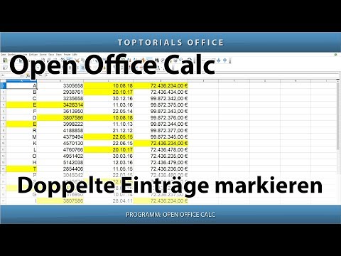 Doppelte Einträge markieren (OpenOffice Calc)