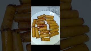 SPRING ROLLS FOR DINNER | YUMMY #food #springroll #foodie #dinner #fyp #shorts #trending #fry #rolls