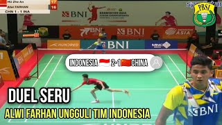 Duel Panas‼Alwi Farhan (INA) vs Hu Zhe An (CHN)  Badminton Asia Junior Championships 2023