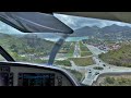 [Cockpit view] Impressive landing in St. Barth's Airport (SBH) 🇫🇷 from Sint Maarten  (Cessna 208)