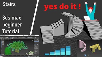 3ds Max Modeling - how to create 4 types of Stairs using 3ds max built in tool.
