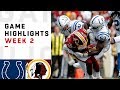 Colts vs. Redskins Week 2 Highlights | NFL 2018