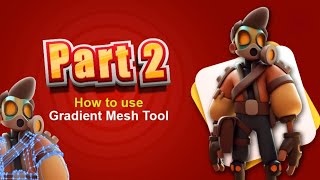 How to use Gradient Mesh Tool Part 2 | Adobe Illustrator Tutorial CC 2023