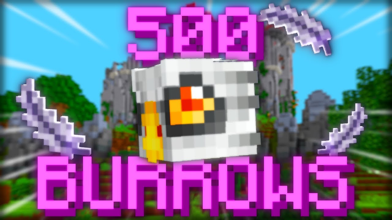 LOOT FROM 500 GRIFFIN BURROWS! (Hypixel Skyblock)