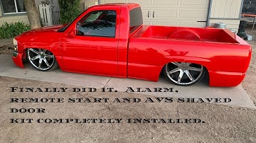 AVS shaved door kit and Prestige APS997Z car alarm finally completed and installed