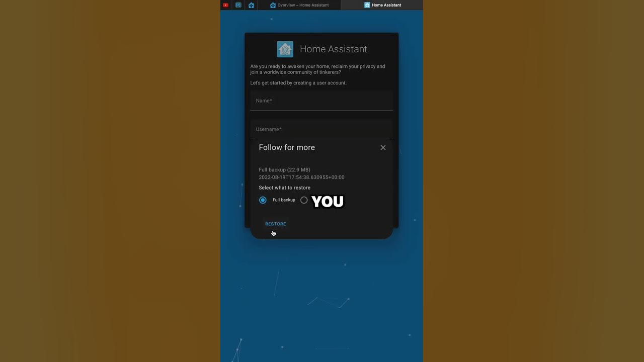 Home Assistant Backup & Restore (HowTo) YouTube