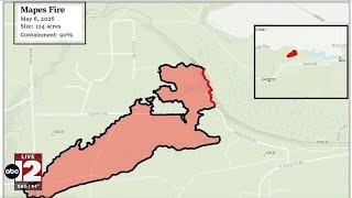 Oscoda County wildfire reaches 90% containment, still at 124 acres