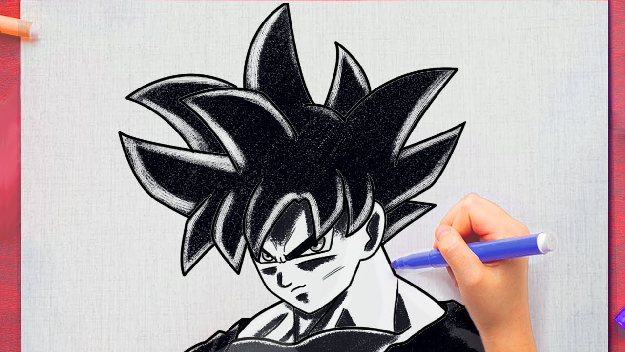 How to draw GOKU Dragon Ball Z, Comment dessiner GOKU Dragon Ball Z, Cómo  dibujar GOKU Dragon Ball Z