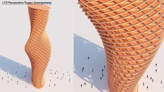 15 Parametric Twisted Tower Grasshopper Tutorial