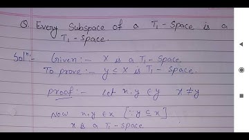 Every Subspace of a T1 - space is a T1 - space, theorem, Mathematics/ M.SC/PG semester-2 ~Mathotec