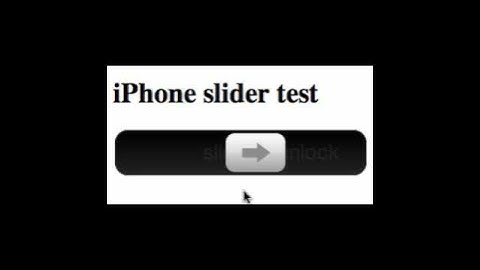iPhone unlock slider with HTML input type="range"
