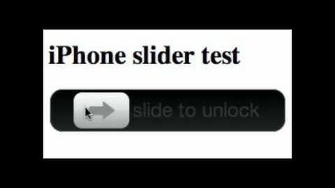 iPhone unlock slider with HTML input type="range"