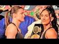 KATIE TAYLOR REFUSES TO BREAK STARE DOWN WITH AMANDA SERRANO! FULL TAYLOR SERRANO WEIGH IN