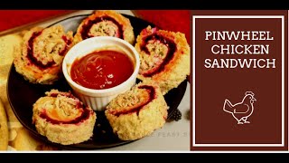 Healthy Pin Wheel Sandwich recipe - kids recipes | How to make pinwheel sandwich at home easily