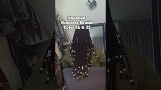 Beaded Knotless Braids in Layers|Spring Inspo|Color 1b&amp;30 #springstyle #braidstyles #faithandbeauty