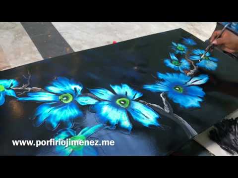 Spray paint art Orchid Flowers