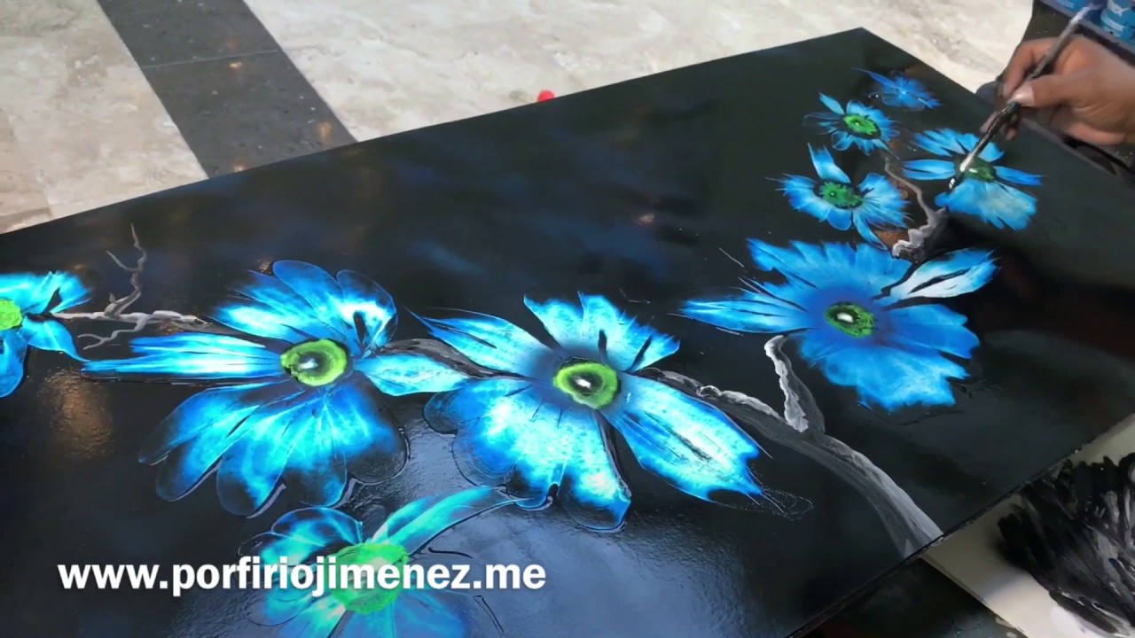 Spray paint art Orchid Flowers 