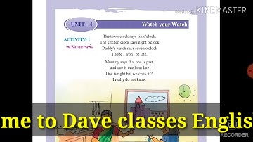 Std 6 Unit 4 WATCH YOUR WATCH Activity 1 & 2 ENGLISH | ધો - 6 english UNIT 4 SPARROW