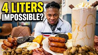 Can I finish this 4 Liter Milkshake? | The Breakfast Challenge