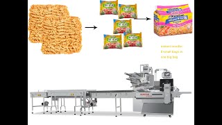 Wrapping Machine for Instant Noodle Single Pack and Multipack with Manual Feeding Line