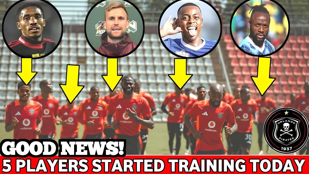 WATCH HOW 5 NEW PLAYERS TRAINED WITH ORLANDO PIRATES SQUAD TODAY