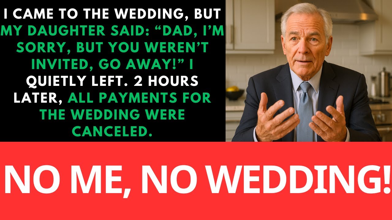 I Came to the Wedding, But My Daughter Said Dad, You're Not Invited, Go Away...
