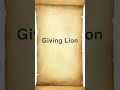 Giving Lion - Huhito Fables Vol 44