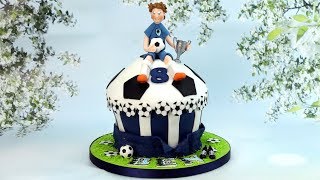 How to make a football cake with footballer model