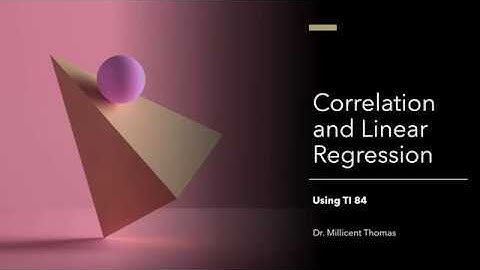 Correlation and Linear Regression Using TI 84 Calculator