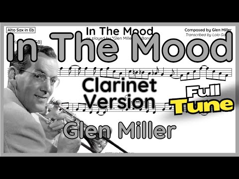 In The Mood - Glen Miller - Clarinet Version in Bb (+audio)