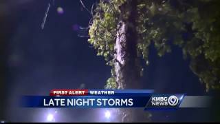 Metro residents working to clean up damage following strong storms overnight