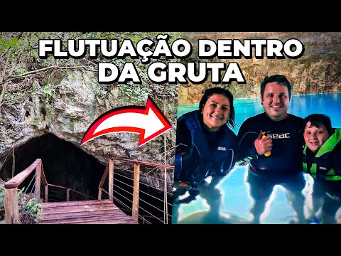 Bonito (MS) inaugura nova gruta com 70 metros de profundidade. Gruta do Mimoso flutuação