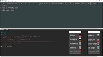 Change Maxscript Listener Colors