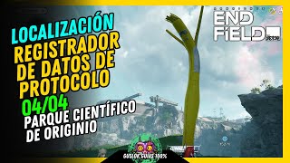 Parque científico de Originio – Registradores de Datos de Protocolo Arknights Endfield 💯 Guía 100% 🏆
