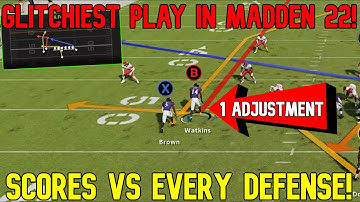 MOST BROKEN PASS PLAY IN MADDEN NFL 22! Only 1 Adjustment & SCORES VS EVERY DEFENSE! Tips & Tricks