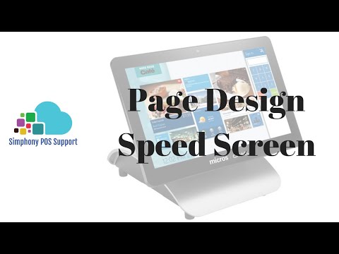Page Design - Speed Screen - Oracle Micros Simphony POS Training and Support