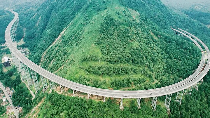 Super shocking great country project! Yaxi Expressway Ganhaizi Extra Large Bridge【Curious China】 - DayDayNews