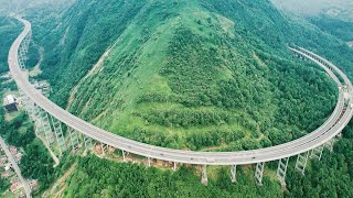 Super shocking great country project! Yaxi Expressway Ganhaizi Extra Large Bridge【Curious China】