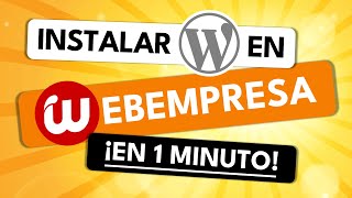 Cómo instalar WordPress en el hosting Webempresa  Tutorial 2024