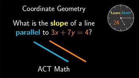 ACT Math - Slope of Parallel Lines - Coordinate Geometry 📐