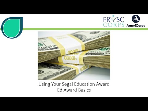 Using Your Segal Education Award Youth 2021