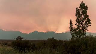 Sunset timelapse during fire season